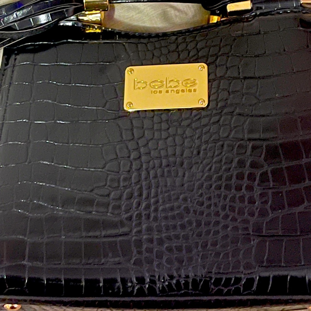 Bebe Natalie micro croco shopper crossbody